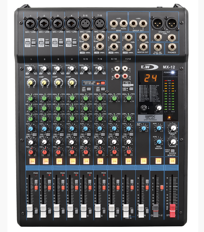 MX-12 오디오믹서